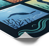 Inspirational Sea Turtle Ocean Poster “Life Is Lik (Ecke)