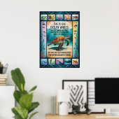 Inspirational Sea Turtle Ocean Poster “Life Is Lik (Heimbüro)