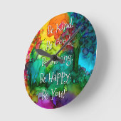 Inspirational Sei nett, gut, stark, glücklich Uhr (Winkel)