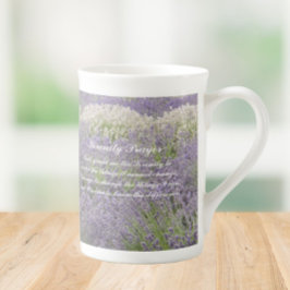 Inspirational Serenity Prayer Lavender Garden Porzellantasse