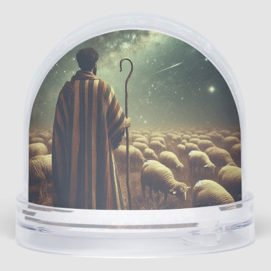 Inspirational Shepherd Flock Snow Globe Schneekugeln (Rückseite)