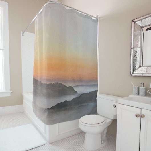 Inspirational Shower Curtain | Ice Storm Sunrise Duschvorhang (Beispiel)