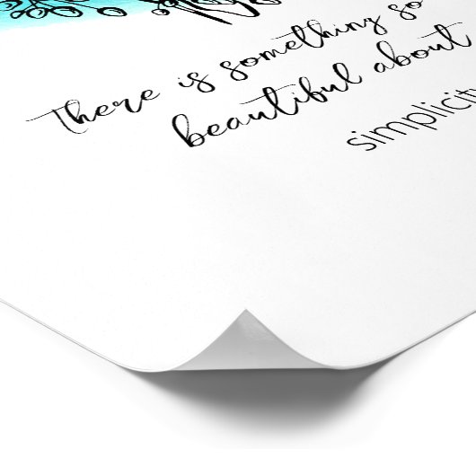 Inspirational Simple 'artist's design' 8x10 Poster (Ecke)