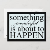 Inspirational Something Wonderful Postcard Postkarte (Vorne/Hinten)