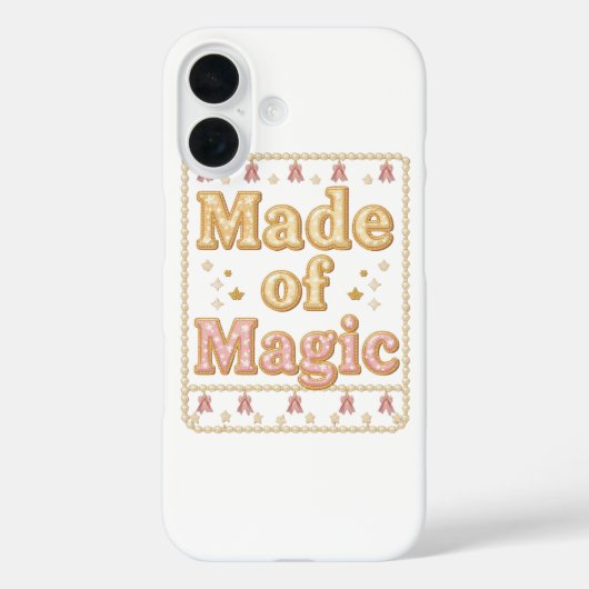 Inspirational Sparkly "Made of Magic" Case-Mate iPhone Hülle (Rückseite)