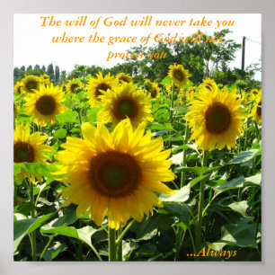 Inspirational Sunflower Poster