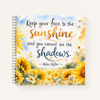 Inspirational Sunflowers – Watercolor Sunflower Notizblock