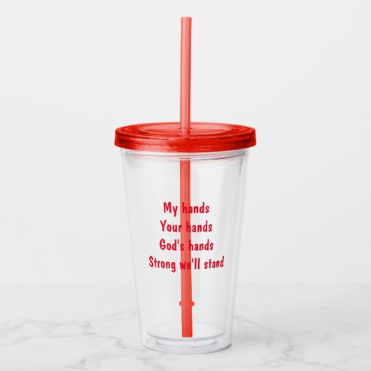 Inspirational Tumbler Acryltrinkbecher (Vorderseite)