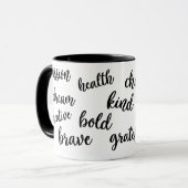 Inspirational Typografie-Tasse Tasse (Vorderseite Links)