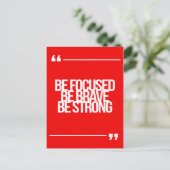 Inspirational und motivierend Zitate Postkarte (Stehend Vorderseite)