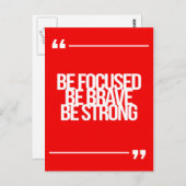 Inspirational und motivierend Zitate Postkarte (Vorne/Hinten)