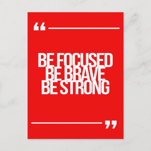 Inspirational und motivierend Zitate Postkarte (Vorderseite)
