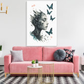 Inspirational Wall Art | Butterfly Transformation Leinwanddruck (Insitu (Wohnzimmer))