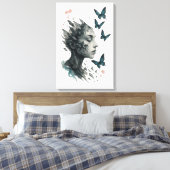 Inspirational Wall Art | Butterfly Transformation Leinwanddruck (Insitu (Schlafzimmer))
