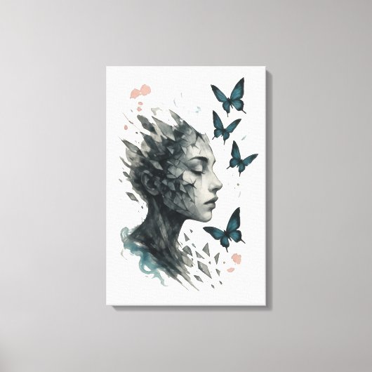 Inspirational Wall Art | Butterfly Transformation Leinwanddruck (Vorderseite)