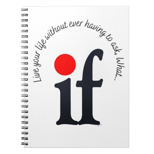 Inspirational 'What if' Notepad Notebook Notizblock (Vorderseite)