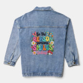 Inspirational Women’s Denim Jacket – Empowering Qu Jeansjacke (Rückseite)