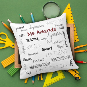 Inspirational Words Mentor Teacher Appreciation Kissen