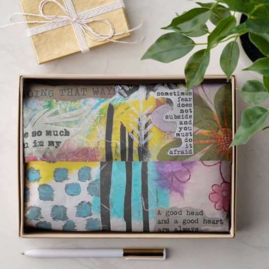 Inspirational Words Mixed Media Tissue Paper Seidenpapier (Geschenk)