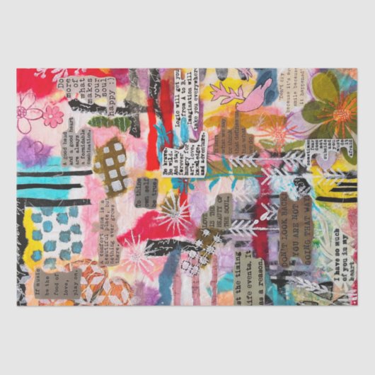 Inspirational Words Mixed Media Tissue Paper Seidenpapier (Vorderseite)