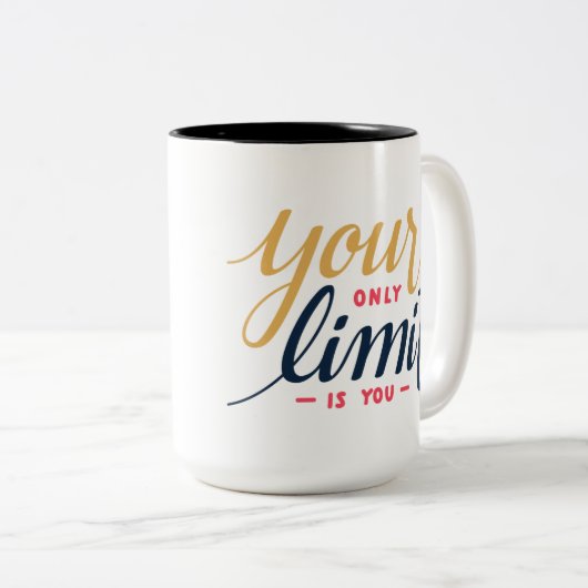 Inspirational Zitat-Kaffee-Tasse Zweifarbige Tasse (VorderseiteRechts)
