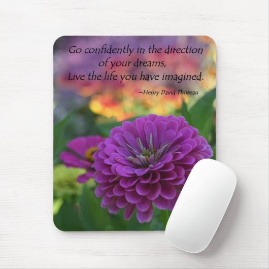 Inspirational Zitat mousepads Blumengeschenke (Mit Mouse)