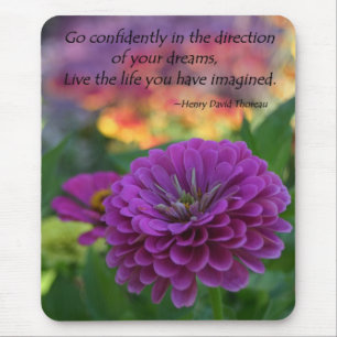 Inspirational Zitat mousepads Blumengeschenke