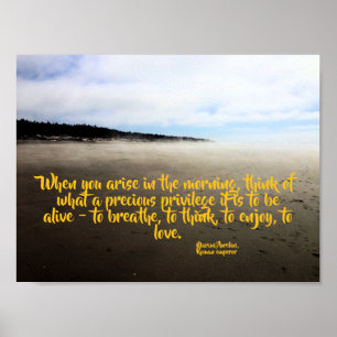 Inspirational Zitat-Ozean-Strand-Foto Poster