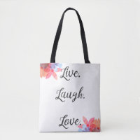 Inspirational Zitat-Tasche, LiveLiebe-Lachen-Kunst