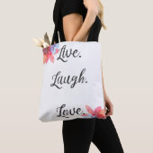 Inspirational Zitat-Tasche, LiveLiebe-Lachen-Kunst Tasche (Von Nahem)