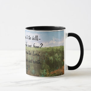 INSPIRATIONELLE Grüntöne/Brauner Schwarzer Text-DE Tasse