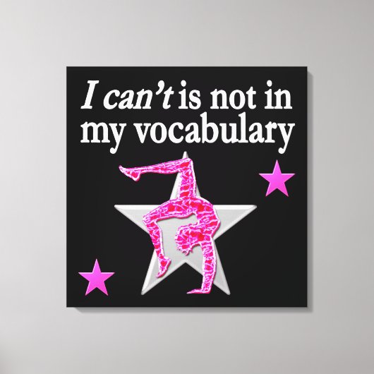 INSPIRATIONELLE GYMNASTIK-DESIGN LEINWANDDRUCK (Vorderseite)