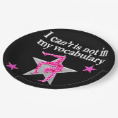 INSPIRATIONELLE GYMNASTIK-DESIGN PAPPTELLER (Schrägansicht)