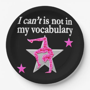 INSPIRATIONELLE GYMNASTIK-DESIGN PAPPTELLER