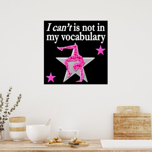 INSPIRATIONELLE GYMNASTIK-DESIGN POSTER (Küche)