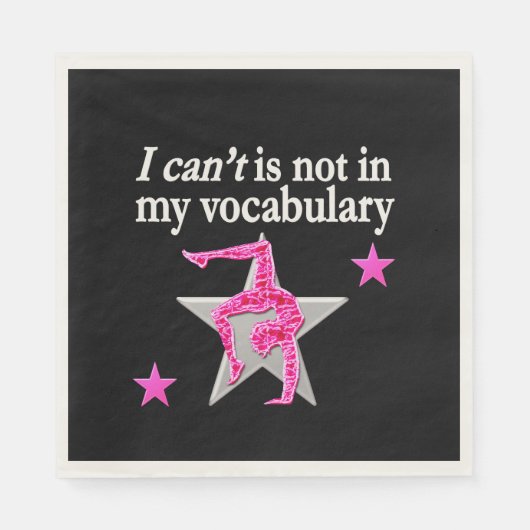 INSPIRATIONELLE GYMNASTIK-DESIGN SERVIETTE (Vorderseite)