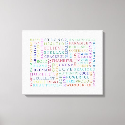 INSPIRATIONELLE Leinwand für Print Positivity Coll (Vorderseite)