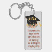 INSPIRATIONELLE QUOTE-ABSCHLUSS-KLASSE 2024 SCHLÜSSELANHÄNGER (Vorderseite links)