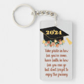 INSPIRATIONELLE QUOTE-ABSCHLUSS-KLASSE 2024 SCHLÜSSELANHÄNGER (Vorderseite)