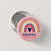 INSPIRATIONELLE QUOTE MODERNE VINTAGE BOHO RAINBOW BUTTON (Vorne & Hinten)