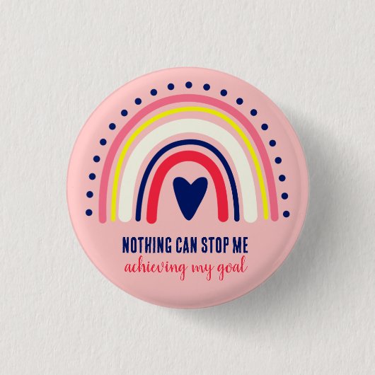 INSPIRATIONELLE QUOTE MODERNE VINTAGE BOHO RAINBOW BUTTON (Vorderseite)