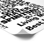 INSPIRATIONELLE WÖRTER ZUR LEINWAND POSTER (Ecke)