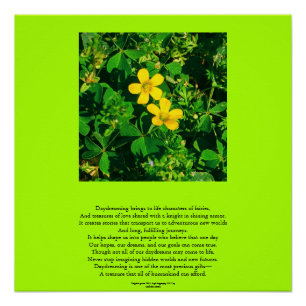 Inspirationelles Daydreaming Gedicht Poster