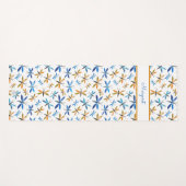 Inspirationelles, handIllustriertes Libellenmuster Yogamatte (Vorderseite (Horizontal))
