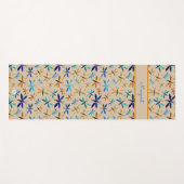 Inspirationelles, handIllustriertes Libellenmuster Yogamatte (Vorderseite (Horizontal))