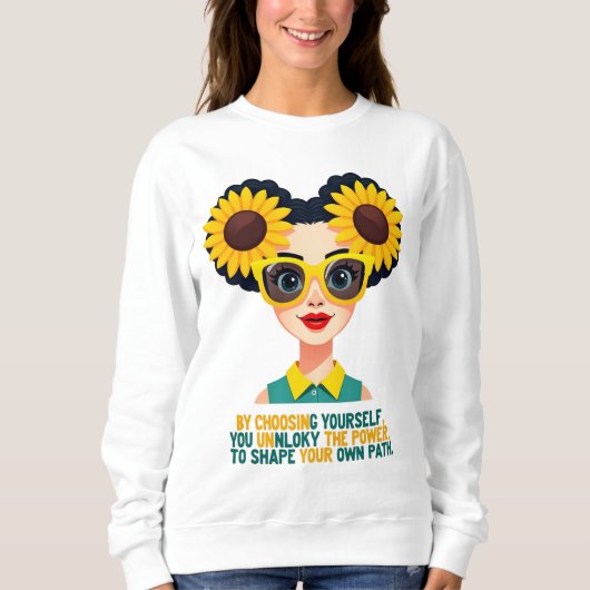 Inspirationelles Langschläfchen Sweatshirt (Vorderseite)