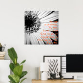 Inspirationelles Leben im Augenblick Poster (Heimbüro)