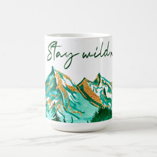 Inspirationelles Mountain Design und Motivierend Q Kaffeetasse (Mittel)