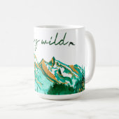 Inspirationelles Mountain Design und Motivierend Q Kaffeetasse (VorderseiteRechts)