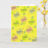 Inspirations-Blasen Karte (Gelbe Blume)